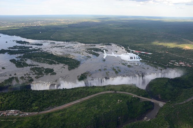 15 minutes scenic helicopter flight above Victoria Falls-Zimbabwe - Victoria Falls, the bridge, and Batoka Gorge