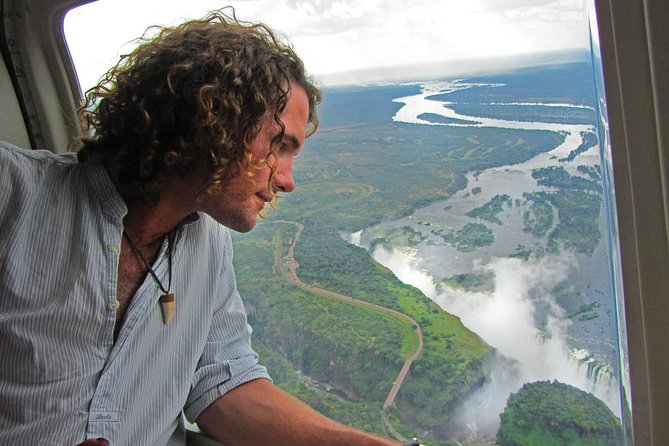 Helicopter Flight 12/13 Minute (Zimbabwe) - The first view of Victoria Falls from above