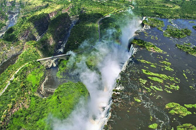 Helicopter Flight+window Seat Guarantee over the Victoria Falls - Rising from Zambezi National Park