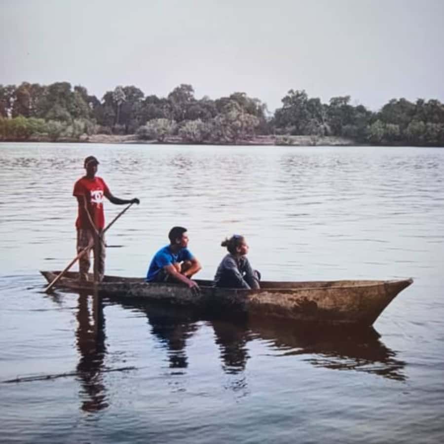 Livingstone: Amazing Traditional Village & Dance Culture - The Zambezi canoe ride at sunset
