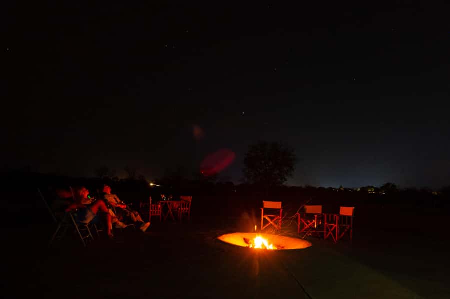Star Gazing Victoria Falls - Arriving at the bonfire viewing area