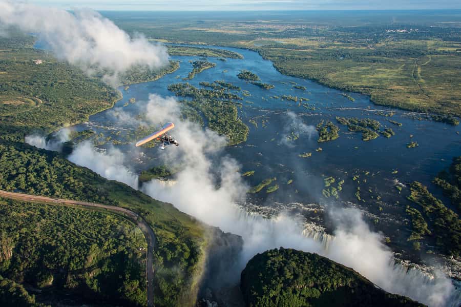 Victoria Falls: Scenic Microlight Flight - Following the Zambezi River
