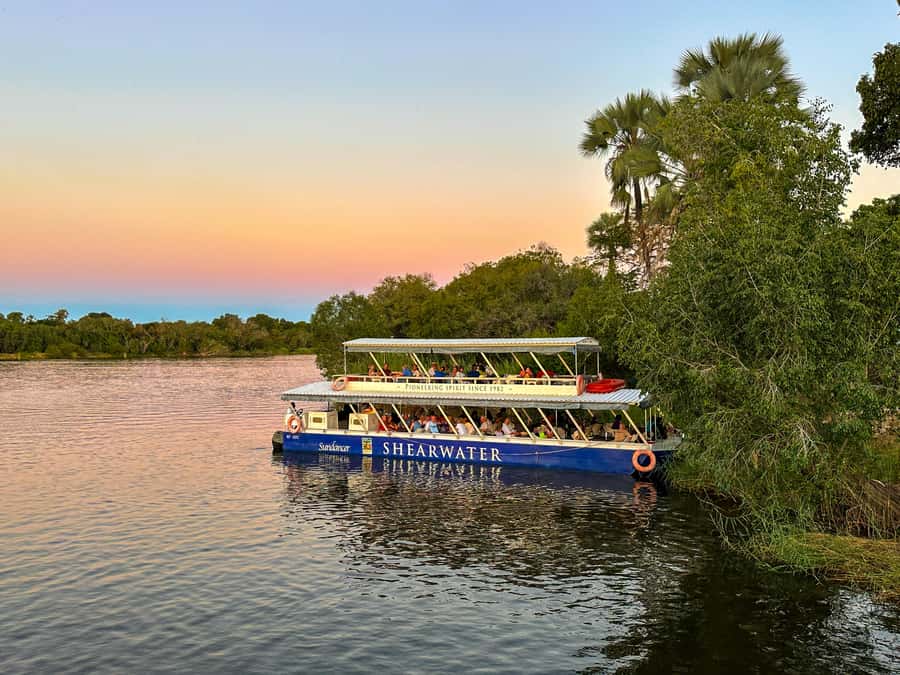 Victoria Falls: Sunset Cruise on the Zambezi River - Watching hippos and crocodiles from the boat
